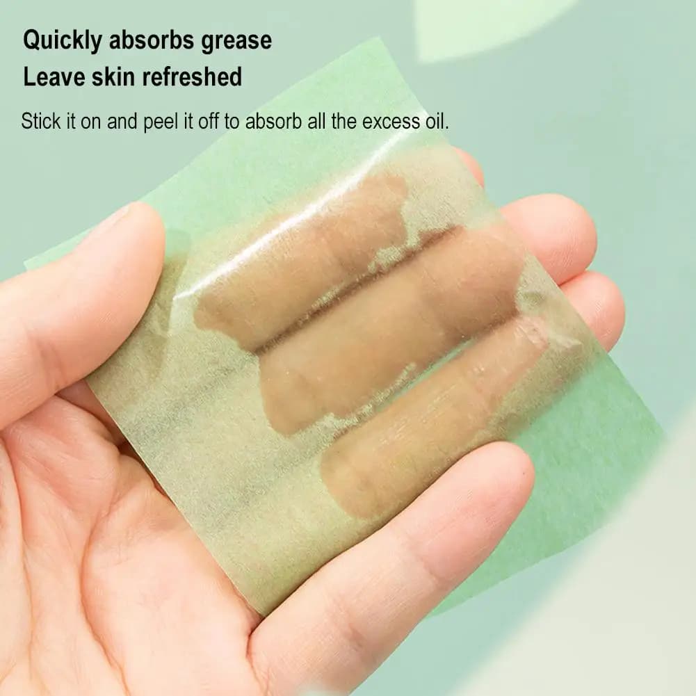 100 pièces nouveau papier buvard d'huile pour le visage lingettes portables