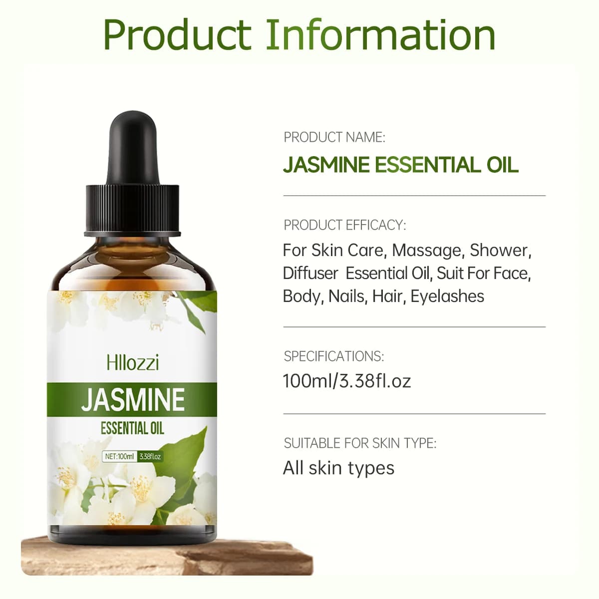Huile essentielle de jasmin pour massage corporel