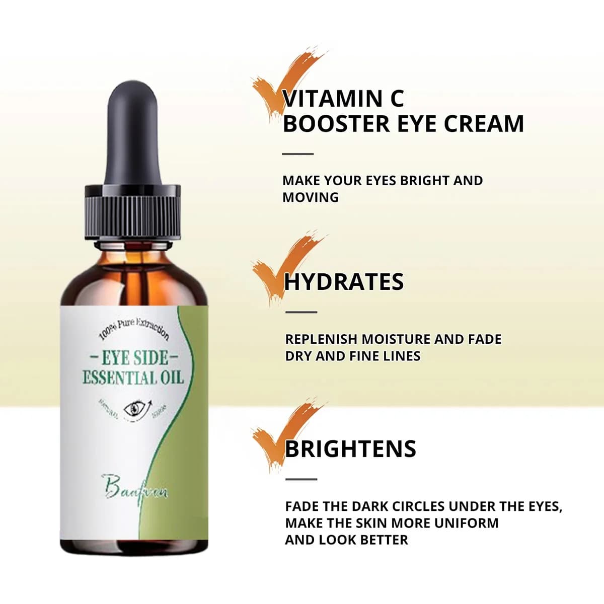 Huile essentielle pour les yeux huile de massage hydratante pour la peau des yeux