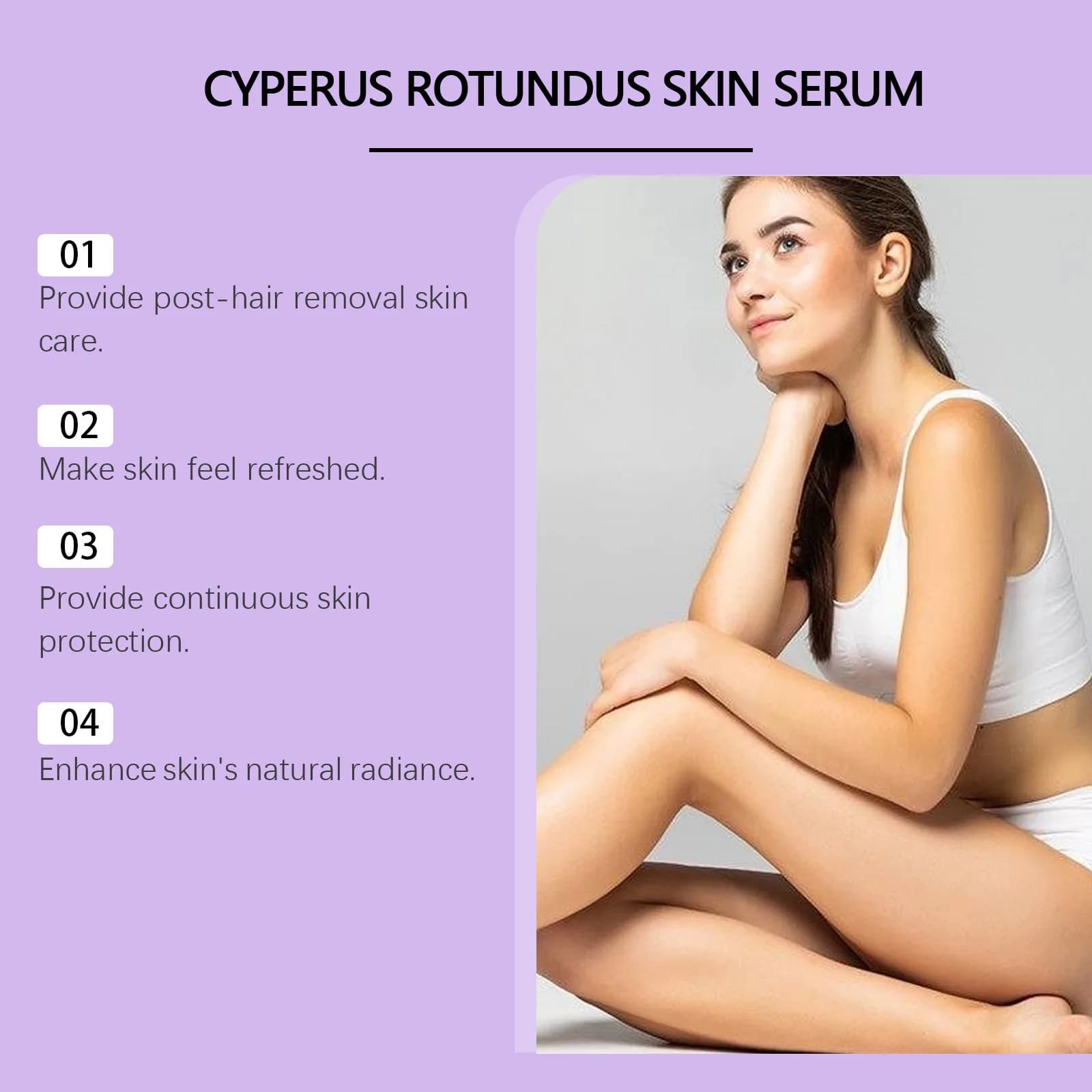 OceAura Cyperus Rotundus huile pour épilation prévenir la croissance des cheveux produits supprimer inhibiteur de cheveux pour huile corporelle hydratante 60ml