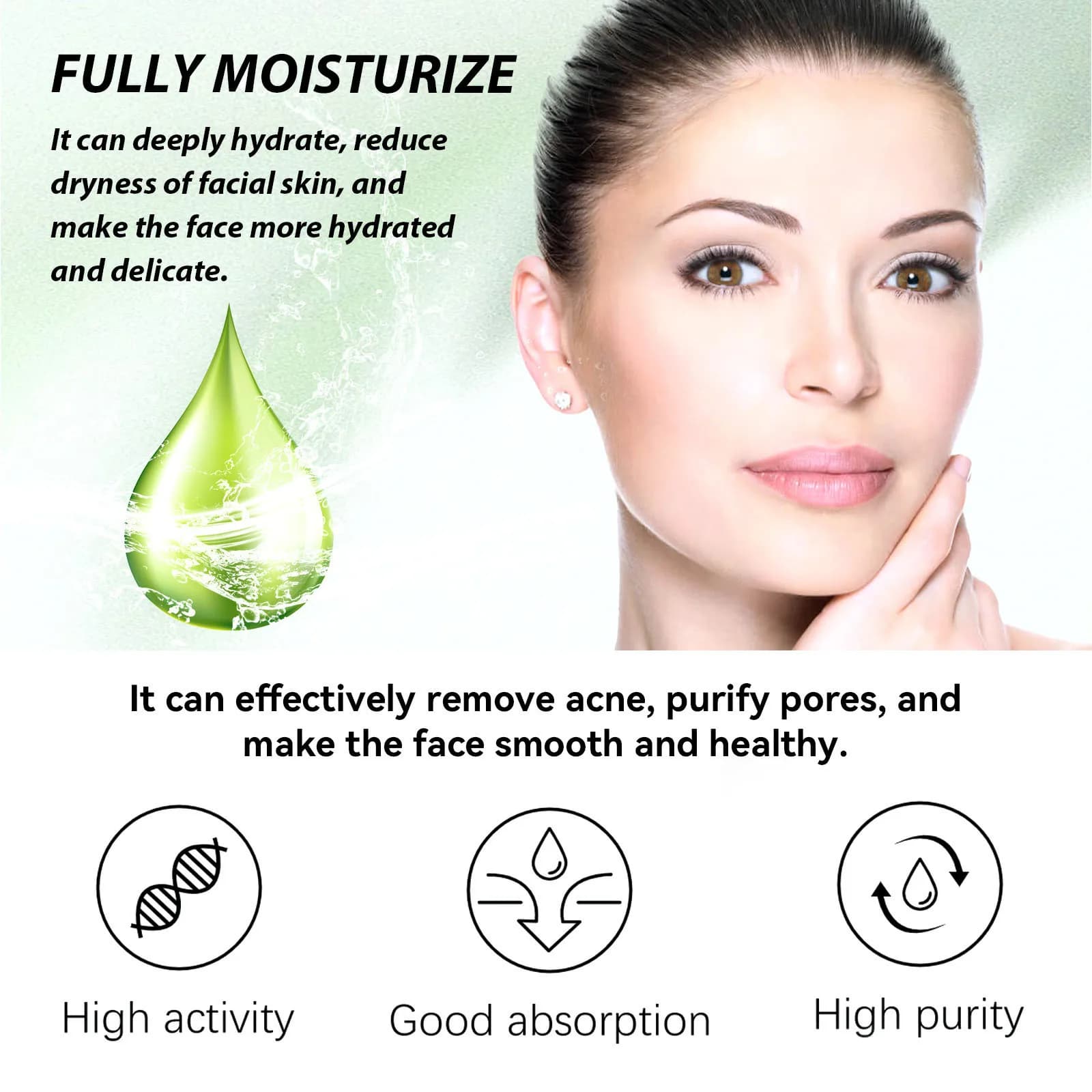 Crème pour le visage contre l'acné, traitement des boutons, contrôle de l'huile, réparation des rougeurs, élimine les points noirs, lisse, hydratant, rétrécissement des pores