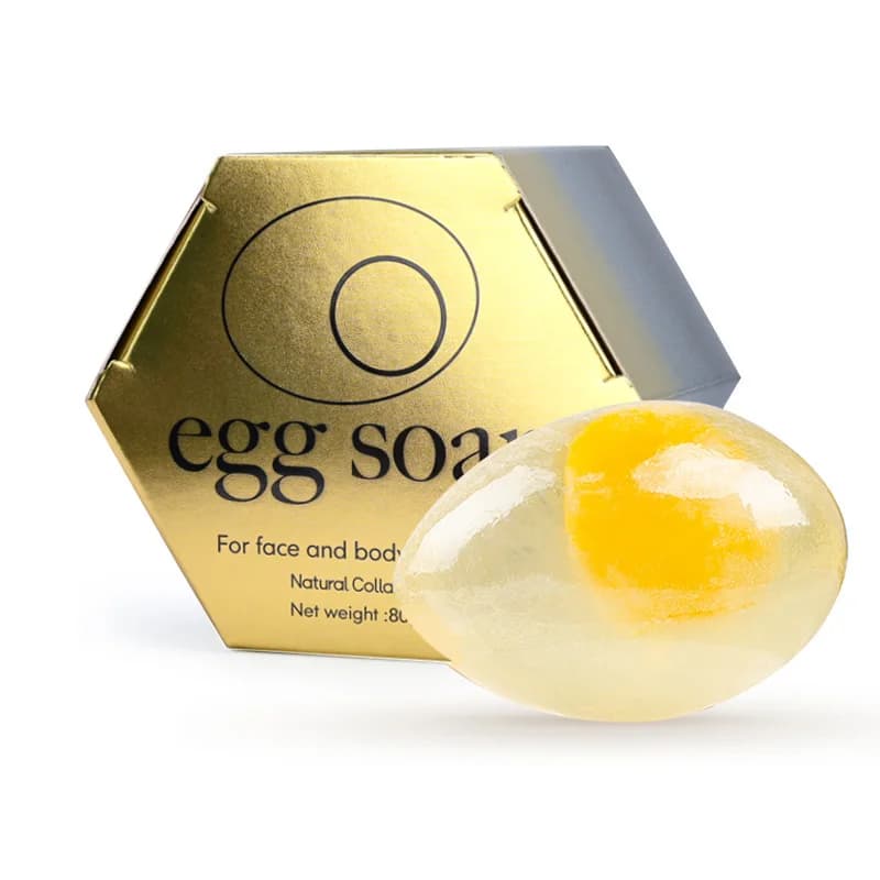 Savon aux œufs au collagène, 80g, pour un nettoyage en profondeur, huile hydratante, contrôle du bain, huile essentielle