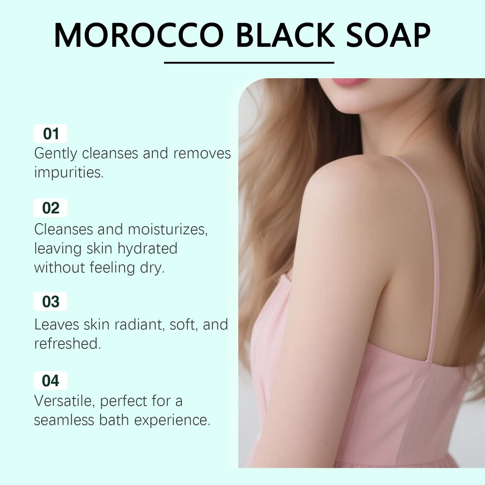 OCEAURA soin du corps savon noir nettoyage en profondeur exfolier soulager la sécheresse hydrater la peau à la main éclaircir luster savon noir africain
