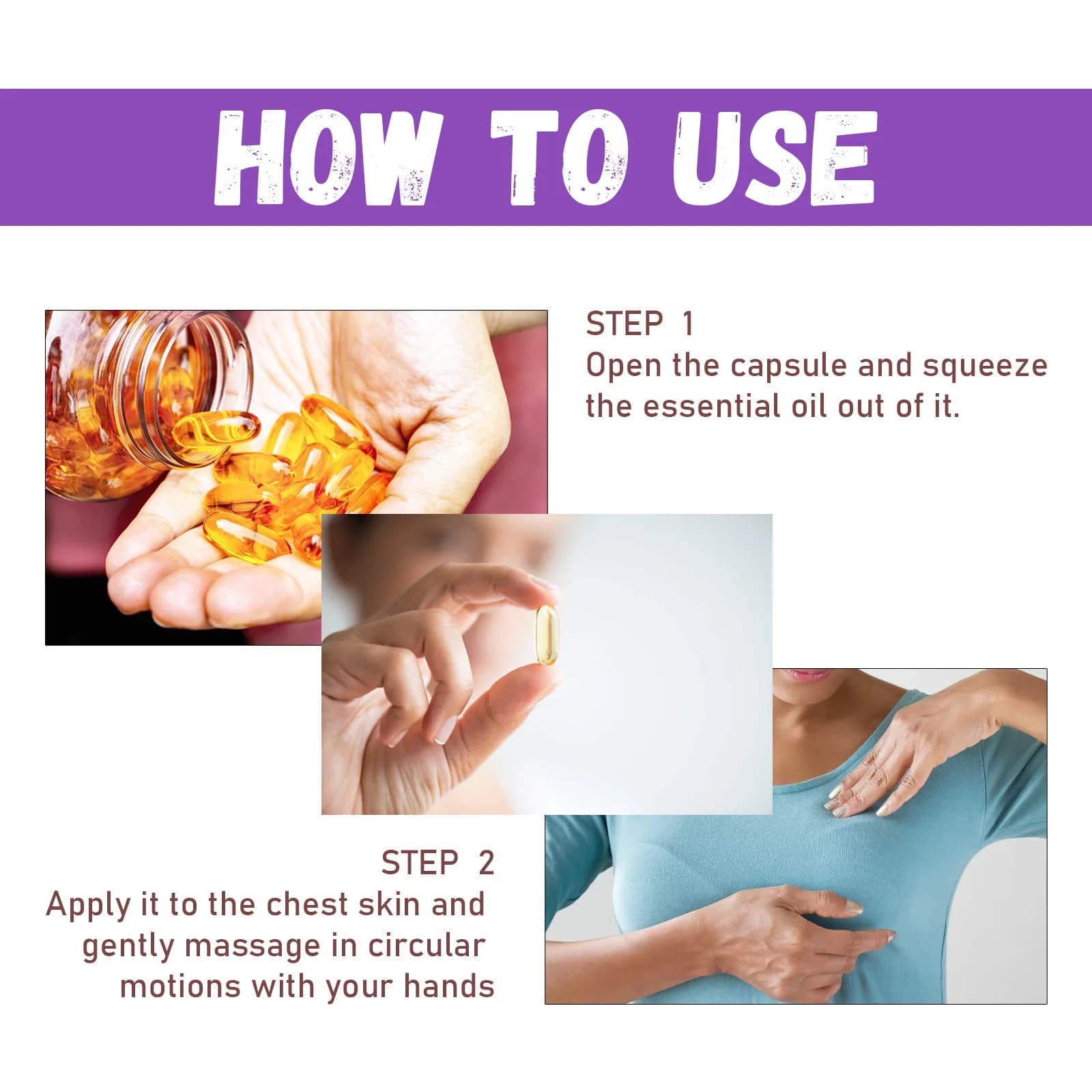Capsules d'huile d'augmentation mammaire pour augmenter les fesses et les seins, vitamine E dans l'huile, rehausseur de poitrine, huile raffermissante
