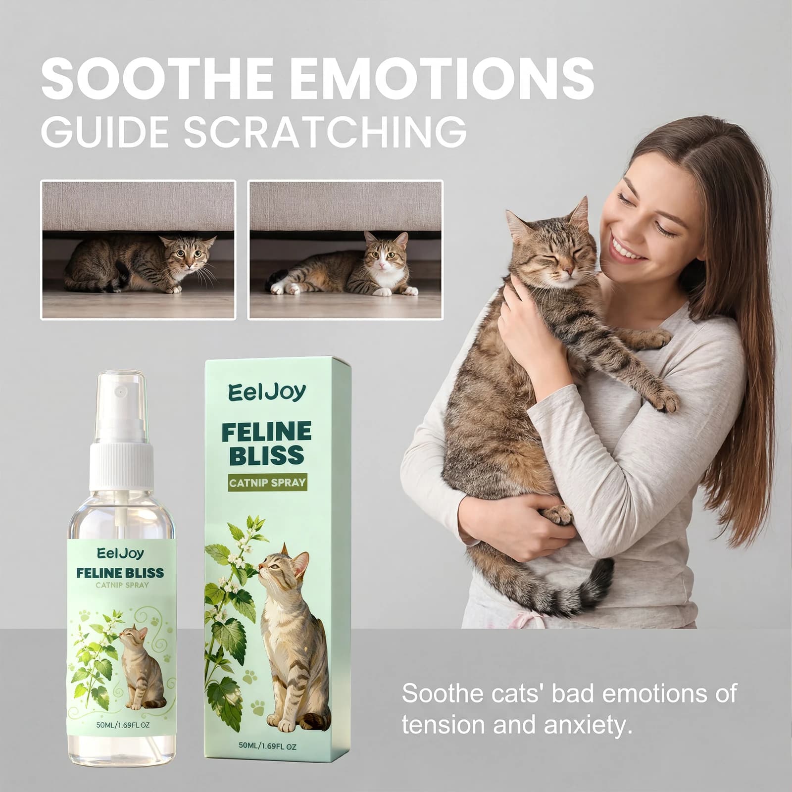 Spray à la Catnip pour chats anti-griffures sur les meubles, spray attractif pour chats avec Silver Vine, apaisant et anti-anxiété, pour l'entraînement