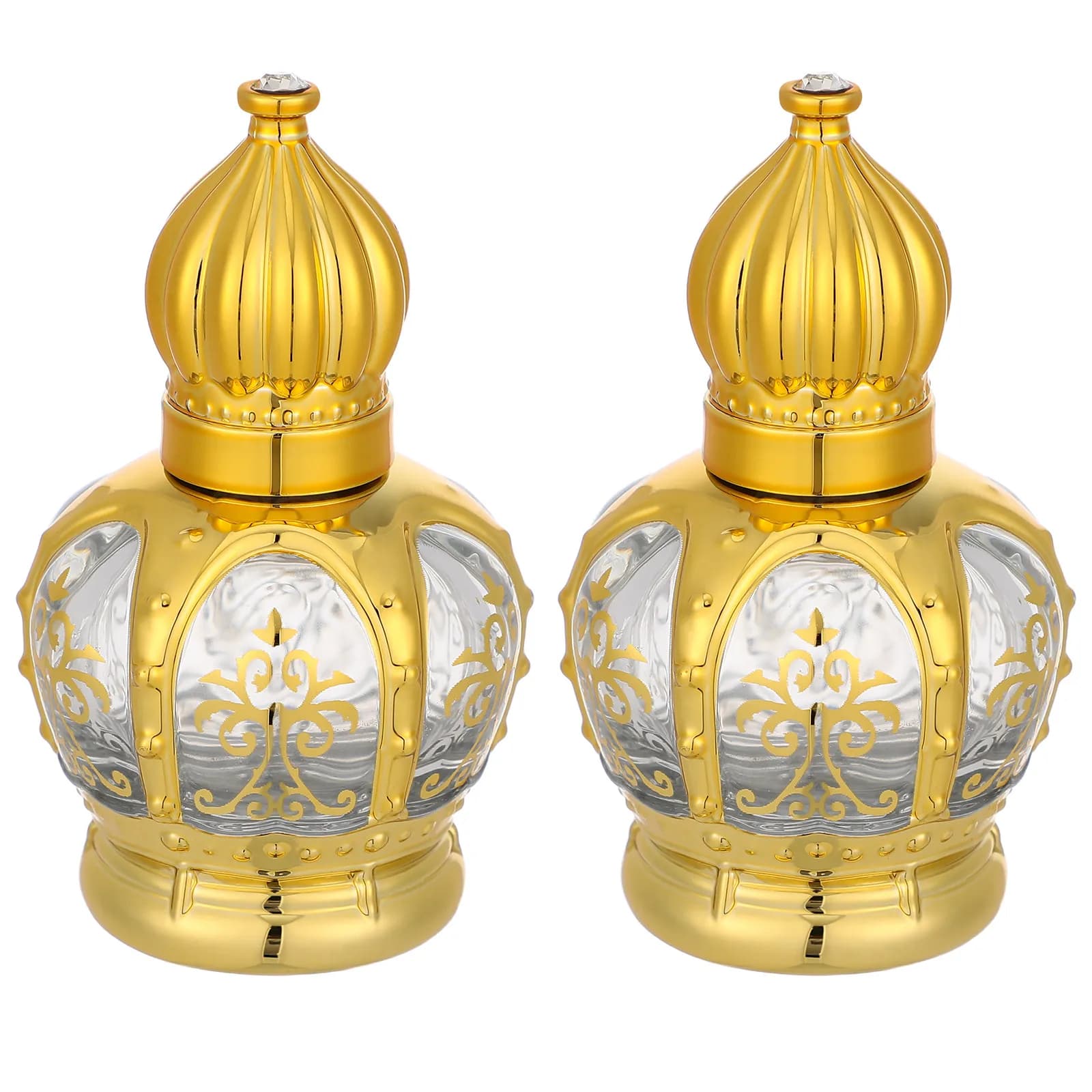 Lot de 2 flacons roll-on de 15 ml, vides, en verre premium, étanches, idéaux pour les huiles essentielles, les parfums et les massages, pratiques pour les voyages