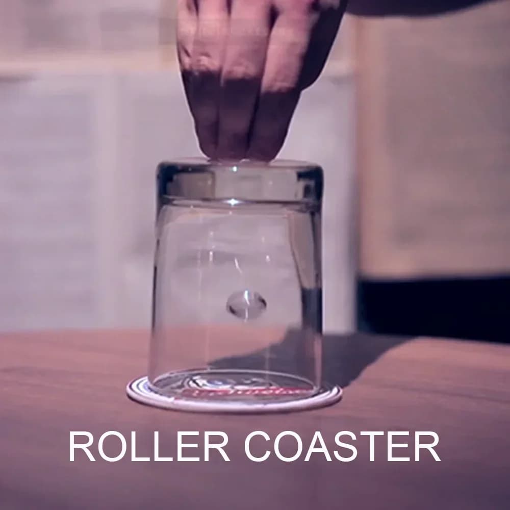 COASTER à rouleaux (avec Instructions en ligne) tours de magie magicien gros plan illusion de rue Gimmicks accessoire pièce à travers le verre Magia