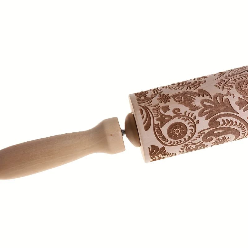 Rouleau à pâtisserie gravé en gaufrage, outil de cuisson, biscuits, Fondant, gâteau, pâte, rouleau à motifs, accessoires de cuisine, 1 pièce