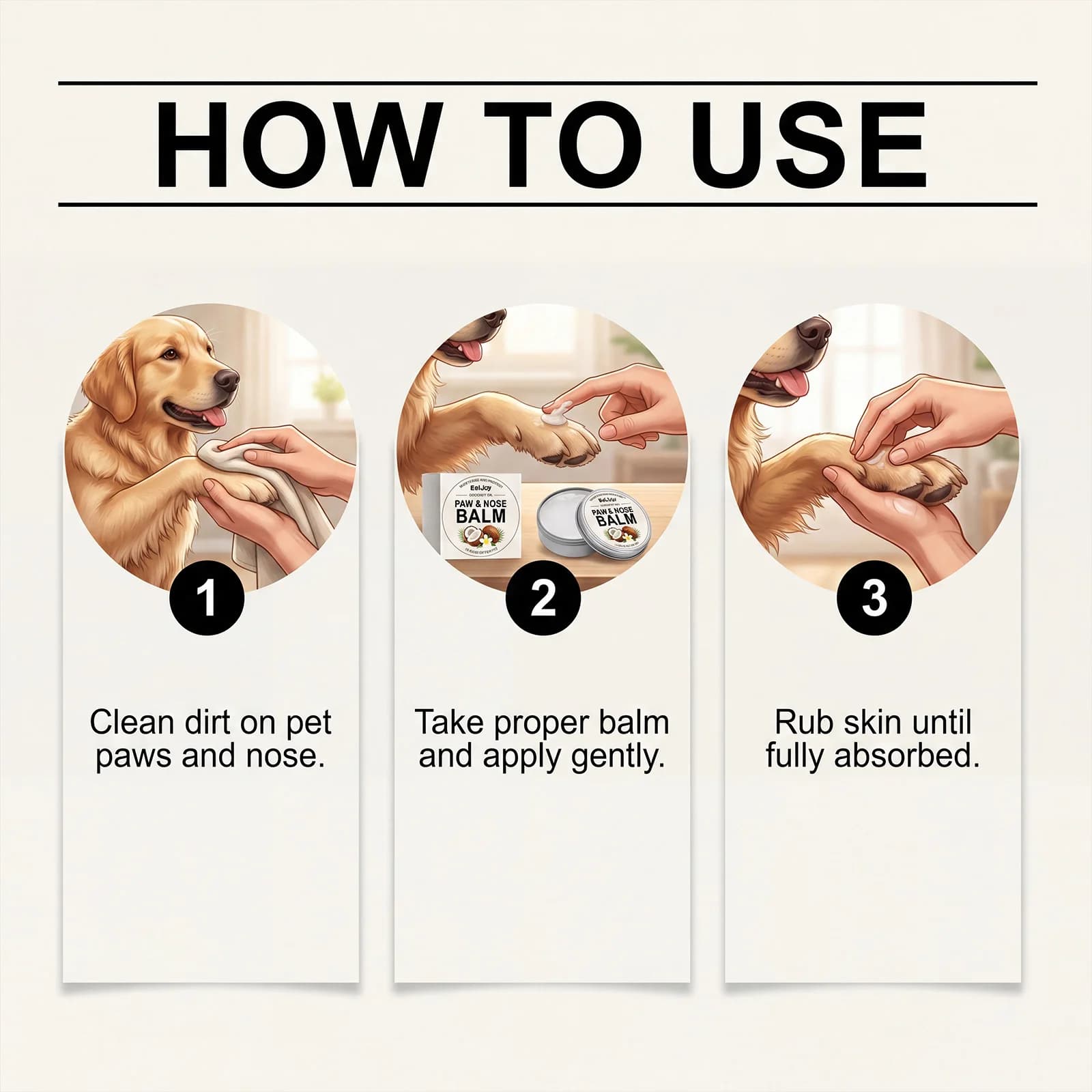 Baume pour pattes et nez de chat et de chien, parfum coco, protecteur naturel des pattes, hydratant, apaisant pour les pattes gercées, nourrissant, soin des pattes de chat et de chien à base de coco