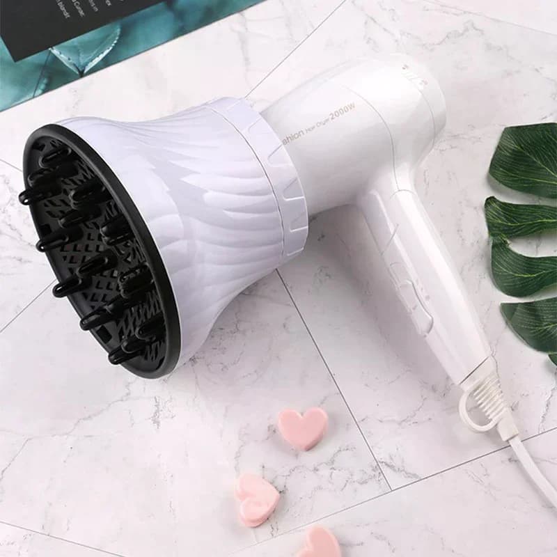 Diffuseur de cheveux universel Adaptable pour sèche-cheveux avec conception rotative cheveux bouclés grande capuche de vent forme fixe dispersant le vent