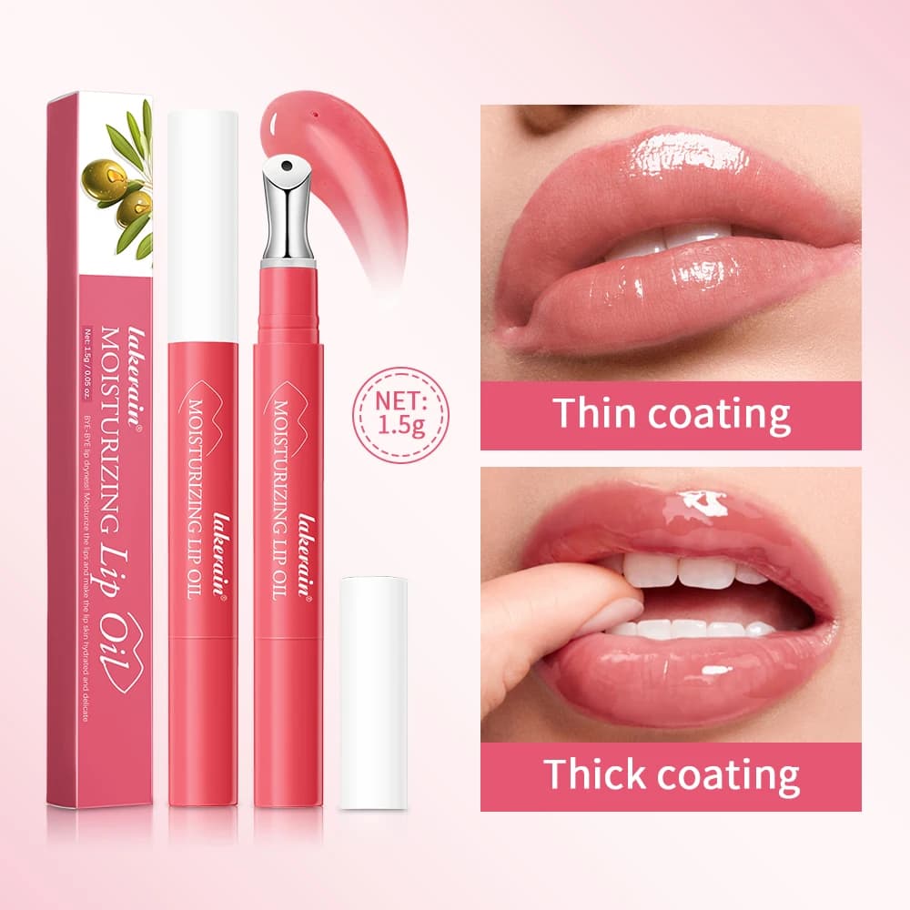 Lakerain huile pour les lèvres hydratante exfoliante estompe les lignes des lèvres apprêt pour les lèvres avant le maquillage, petit bâton huile pour les lèvres stylo Essence conception 1.5g