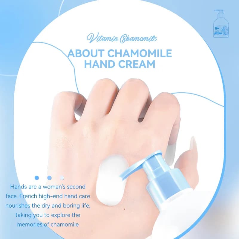 Nicor Crème pour les mains à la vitamine et au camomille, hydratante et hydratante pour prévenir la sécheresse et les fissures