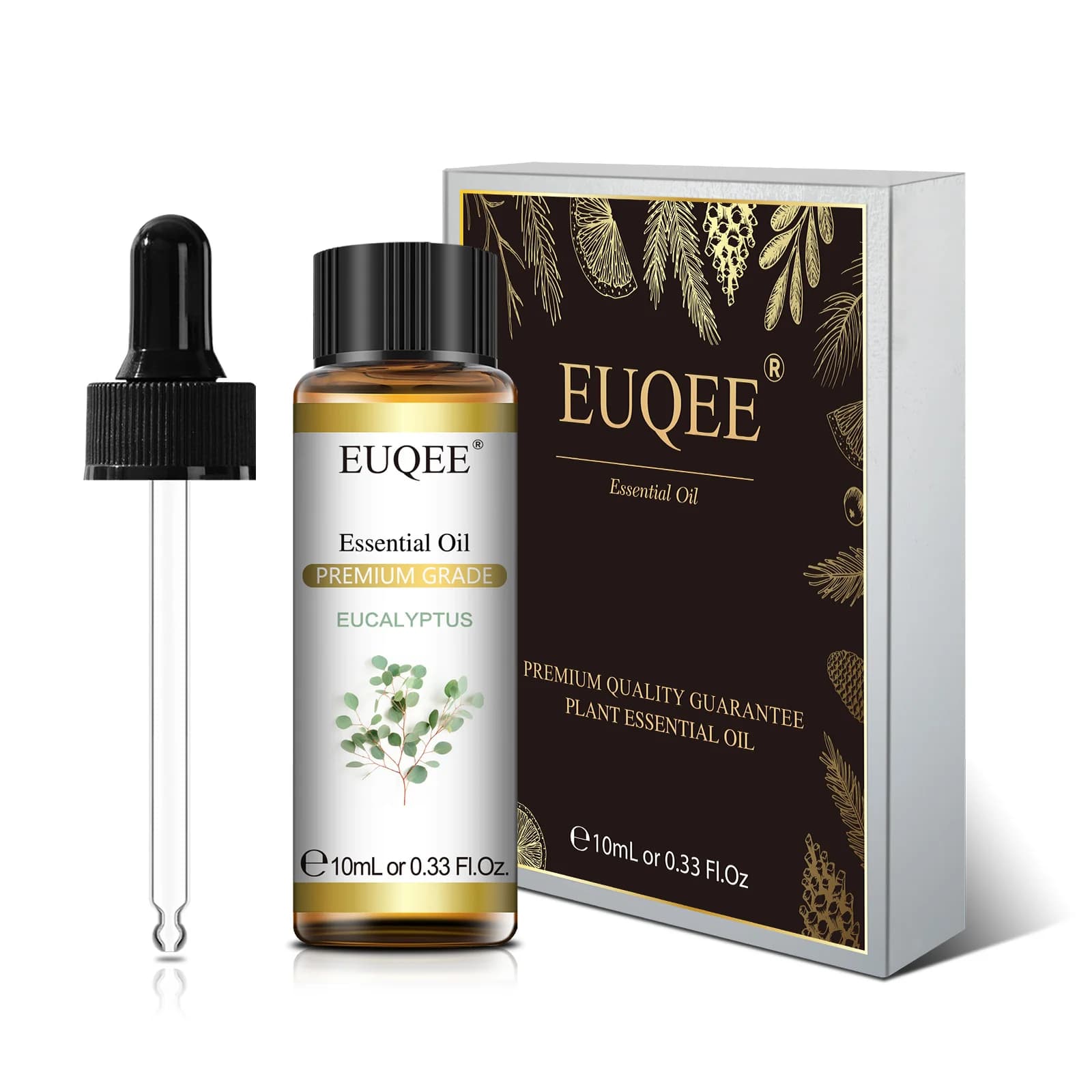 EUQEE 10 ml/118 ml huile essentielle d'aromathérapie pour diffuseur-arergamot Eucalyptus bois de santal cannelle lavande arôme huiles essentielles
