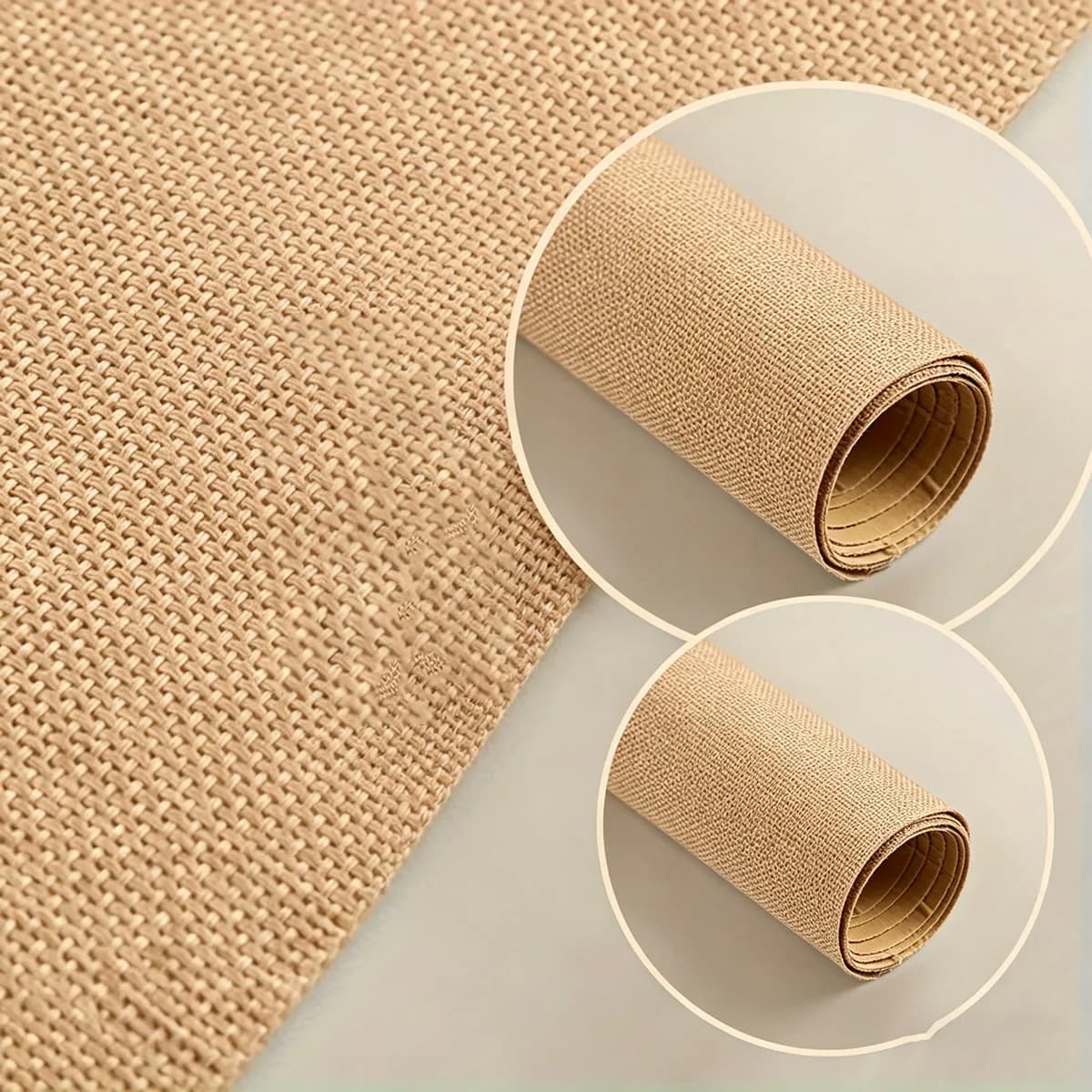 Rouleau de papier en toile de jute auto-adhésif - Matériel artisanal multi-usage pour boîtes cadeaux