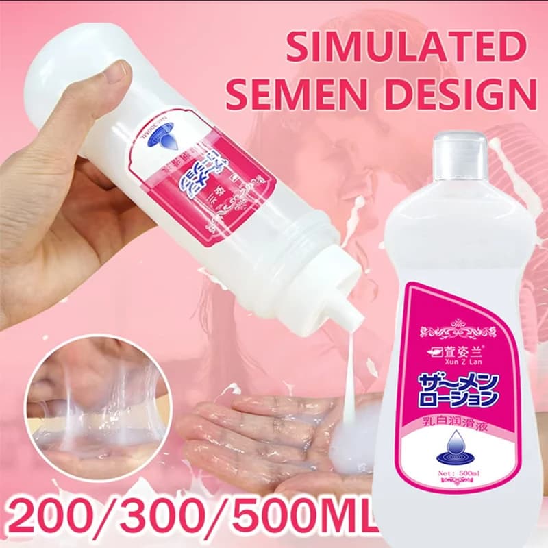 Lubrifiant pour le sexe de 500Ml, huile de Massage sexuelle à base d'eau pour jeu de Couple, lubrifiant visqueux blanc lait pour adultes, produits vaginaux et anaux, jouet sexuel