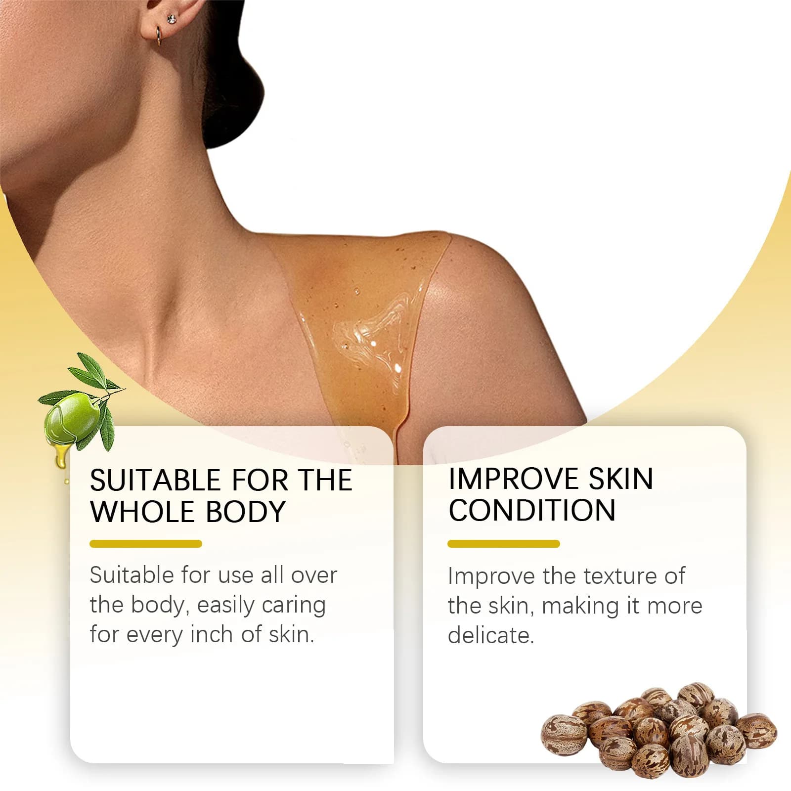 Huile hydratante à la vitamine E, soin de la peau, éclaircissant, raffermissant, masseur corporel, augmentation de titut de la peau