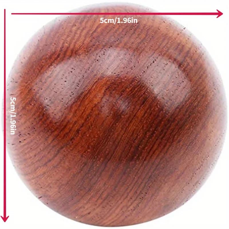 Ensemble de 2 balles roulantes en bois, conçues pour l'exercice et le massage, pour soulager le stress et exercer les mains