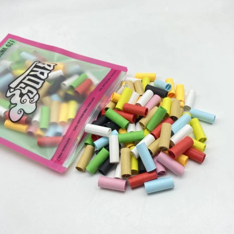 120 pièces 7MM coloré par rouleau conseils naturel pré-rolé pour fumer papier à rouler de Cigarette