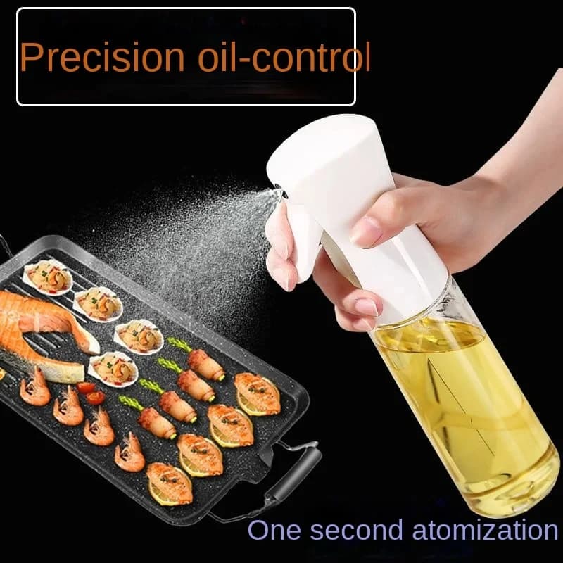Bouteille d'huile de cuisine noire vaporisateur d'huile de cuisson 200ml vaporisateur pneumatique bouteille en plastique Fitness Barbecue vaporisateur distributeur d'huile