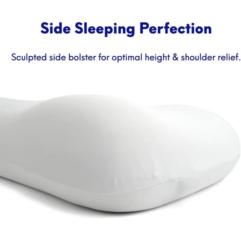 Oreiller de sommeil profond, conception de contour ergonomique brevetée pour dormeurs latéraux et dos, forme cervicale orthopédique, berce en douceur la tête