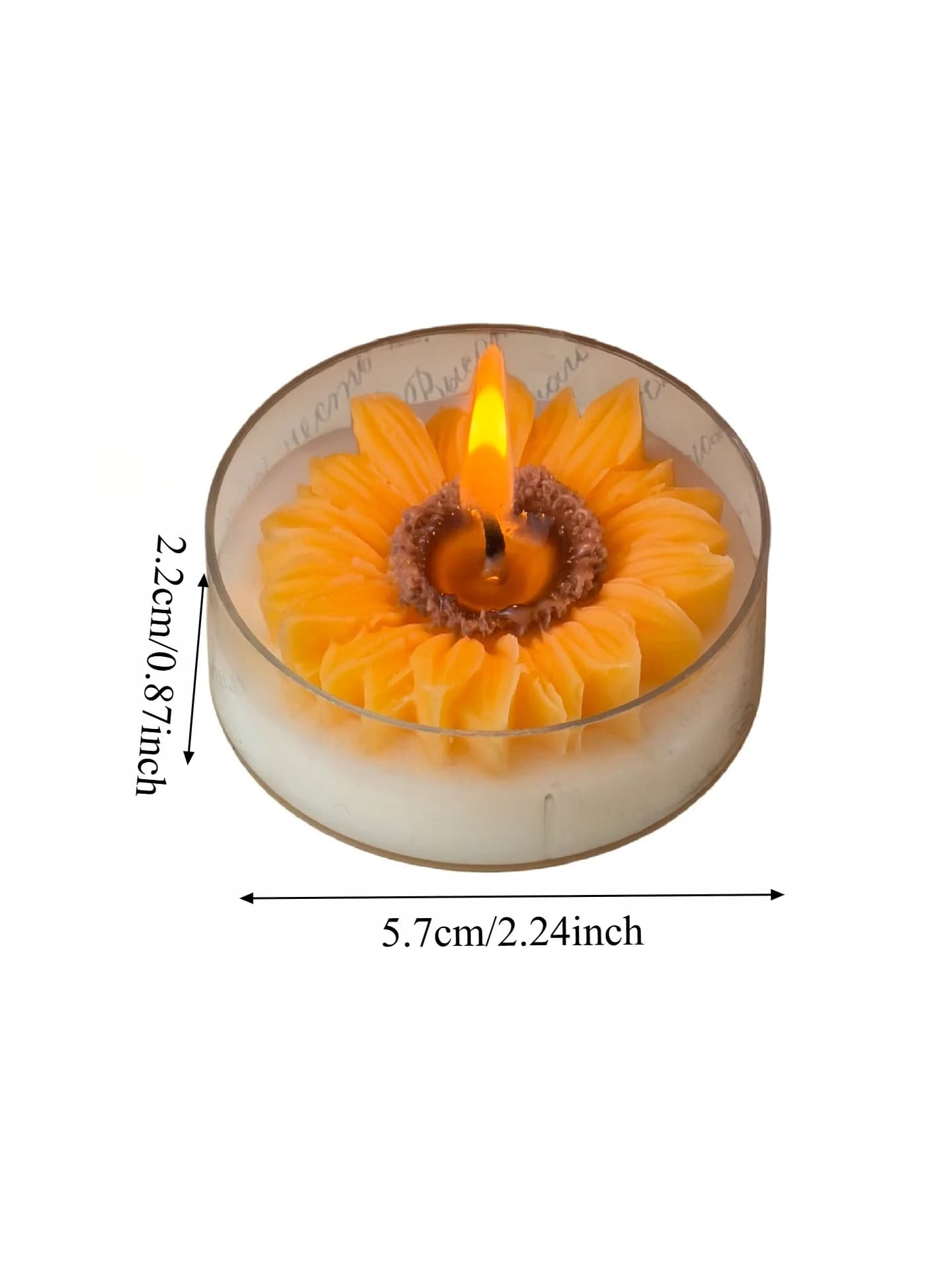 Bougie d'aromathérapie en forme de fleur de tournesol, en cire de soja faite à la main, sans fumée, décoration de la maison, cadeau créatif, 1 pièce