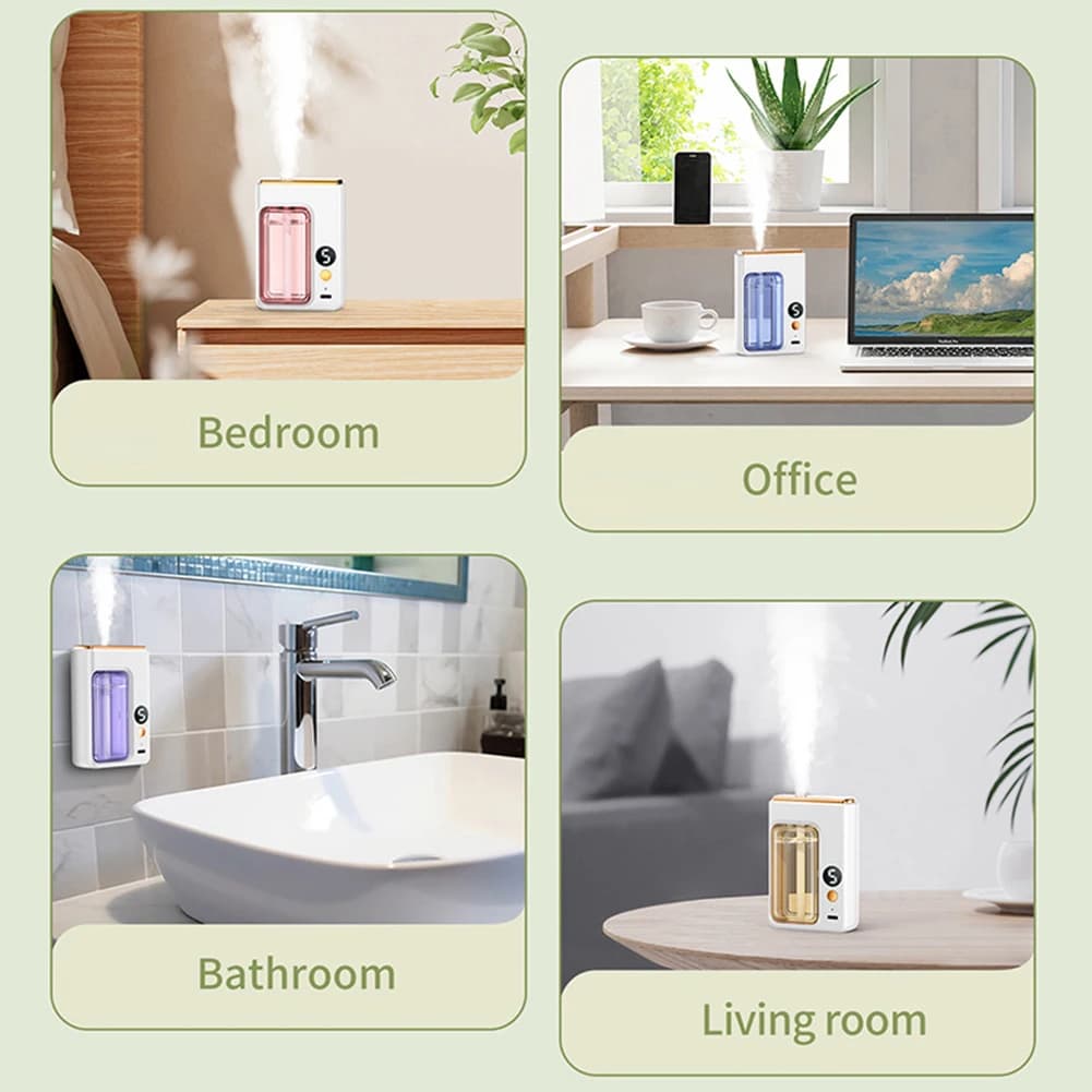 Diffuseur d'aromathérapie sans fil, mural, portable, diffuseur de parfum automatique pour le contrôle des odeurs dans la salle de bain