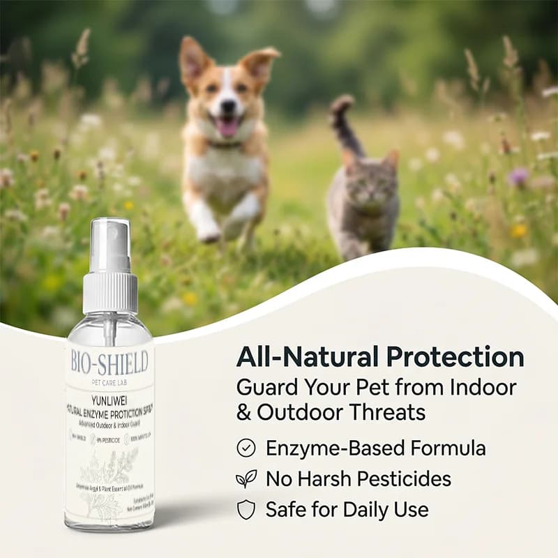 YULIWEI Spray de protection pour animaux de compagnie aux enzymes naturelles