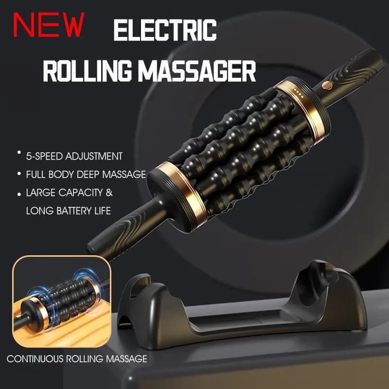 Rouleau électrique pour la relaxation musculaire, thérapie par percussion, massage anticellulite, machine rechargeable pour le modelage du corps et l'amincissement