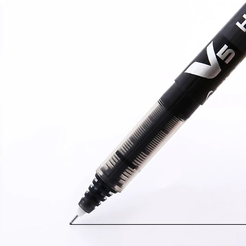 Stylo à bille à encre liquide Pilot V5 Hi-Tecpoint, pointe de 0.5mm, ligne bleue de 0.3mm, recharge d'encre 12 couleurs, stylos à bille à bille à Gel
