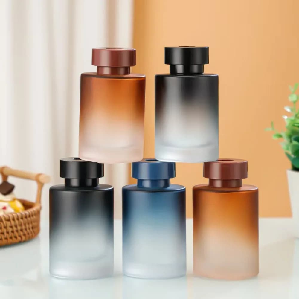 Bouteille de diffuseur en verre vide de 120ML, pot de diffuseur d'aromathérapie rechargeable, conteneur pour diffuseur de roseaux de remplacement, bricolage, salle de bain à domicile