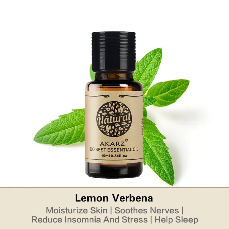 AKARZ huile essentielle de verveine au citron aromathérapie naturelle Lippia Citriodora soins capillaires de la peau