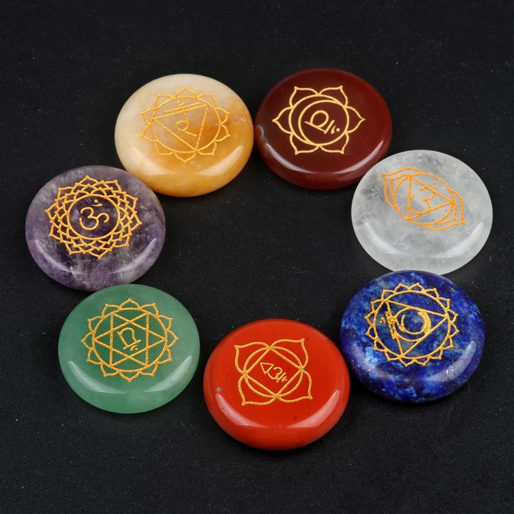 Pierres Précieuses de Guérison des Sept Chakras du Monde des Cristaux