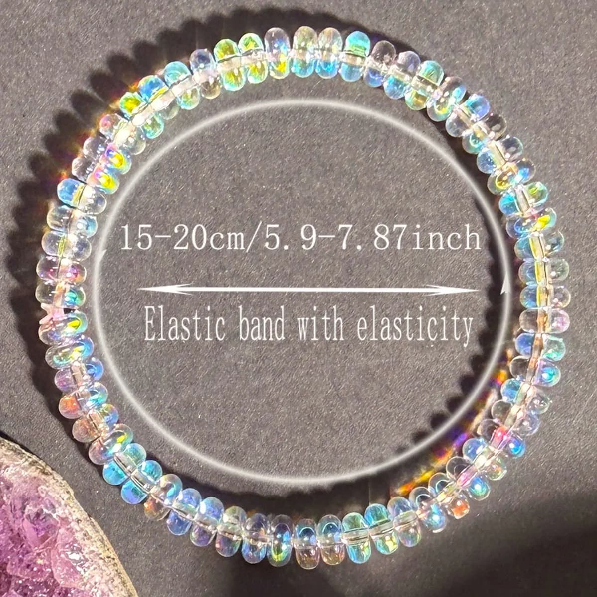 Bracelet en opale éthiopienne naturelle pour ménopause, bijoux en cordon élastique extensible, aide à maintenir l'équilibre émotionnel