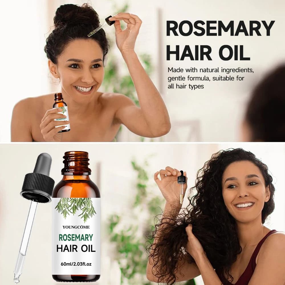 Huile Essentielle de Romarin pour Cheveux Denses, Veganic Lavande, Répare les Cheveux Abîmés, Prévient la Chute, Lisse et Nourrit les Cheveux, Soin Capillaire 2025