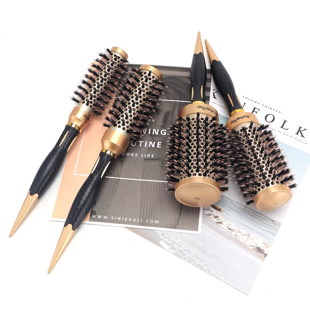 Peigne antistatique pour salon de coiffure, coiffure et curling, barbier, support pour femmes, brosse à cheveux bouclés, outil de coiffage