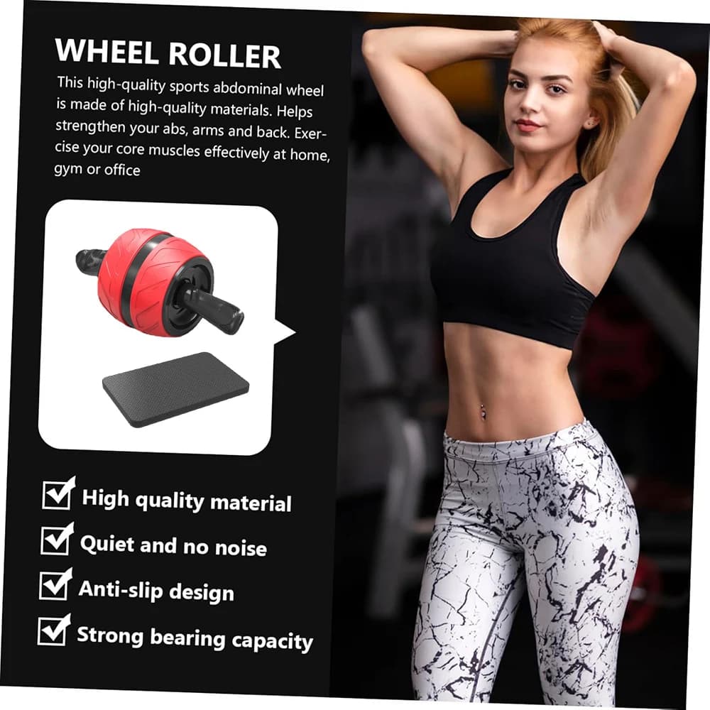 Rouleau Ab à rebond, roue abdominale saine avec tapis de genou