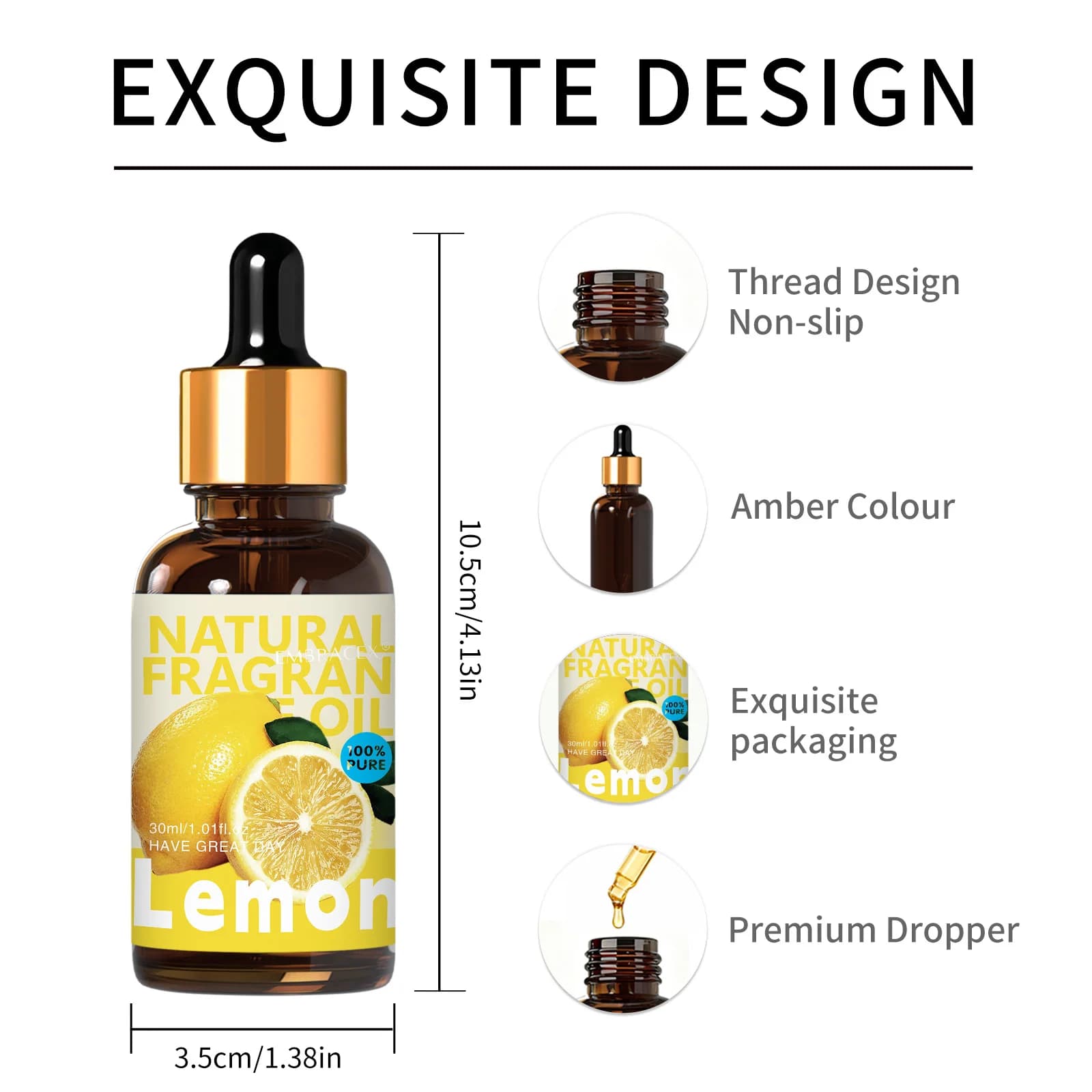 Huile essentielle de citron 30ml, désodorisant pour voiture, projets de bricolage, fabrication de bougies, huile parfumée aux fruits, parfum longue durée, cadeau pour amis