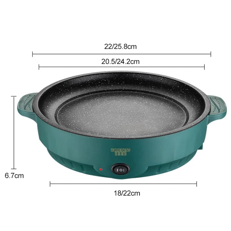 Multicuiseur électrique poêle électrique 220V maison Barbecue Steak frit poisson Omelette poêle antiadhésive Machine de cuisson