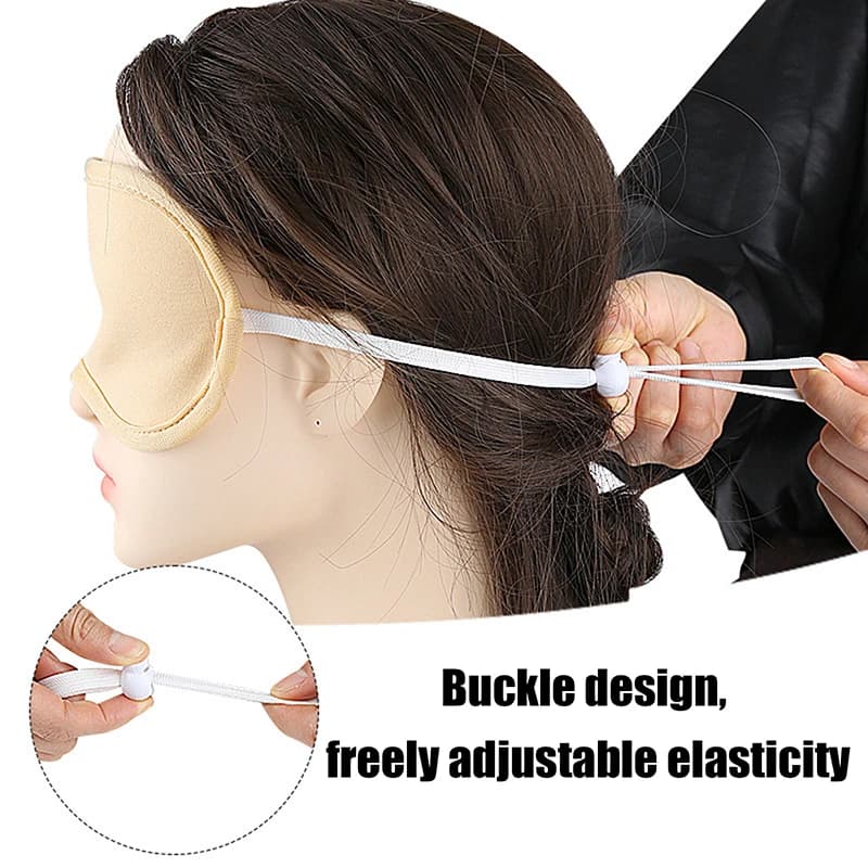 Masque pour les yeux en huile de ricin bio réutilisable avec sangle élastique ajustable, coussinet oculaire réutilisable pour soins aux huiles essentielles