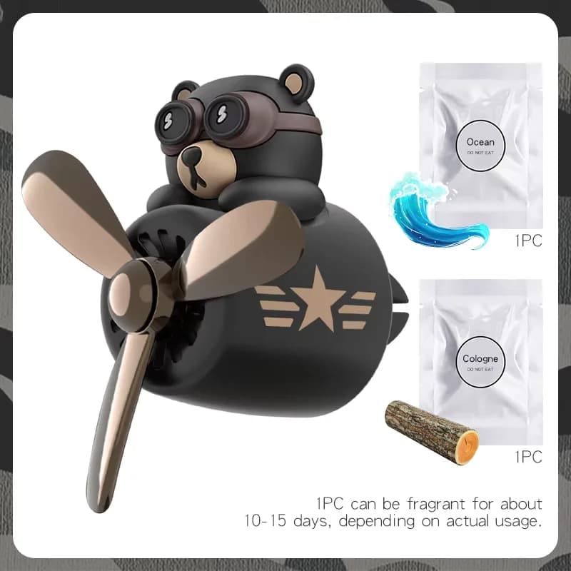 2/17 recharges désodorisant de voiture pilote évent rotation avion décoration ornement accessoires intérieurs parfum diffuseur de parfum Cool