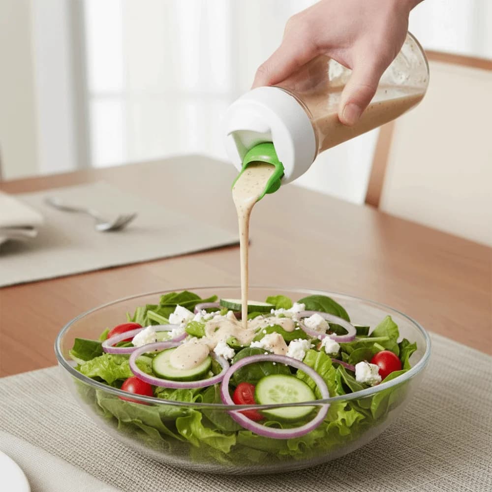 Bouteille doseuse à manivelle pour vinaigrette 500 ml
