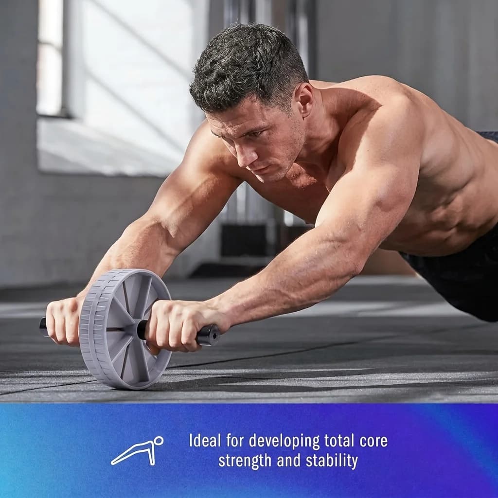 1 roue abdominale, équipement de fitness à domicile pour hommes, rouleau d'exercice abdominal, rouleau de fitness pour la perte de poids