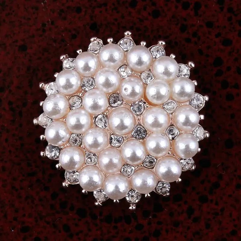 Boutons décoratifs en strass transparents, forme ronde, plaqué métal, 20MM, 2 couleurs, pour centre de fleur, 50 pièces/lot