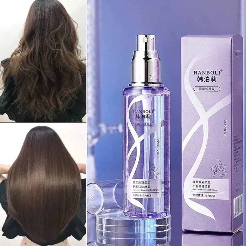 Spray d'huile capillaire inoffensive de qualité supérieure, huile revitalisante nourrissante parfumée, hydratant en profondeur pour cheveux bouclés, cadeau pour femmes, 100ml