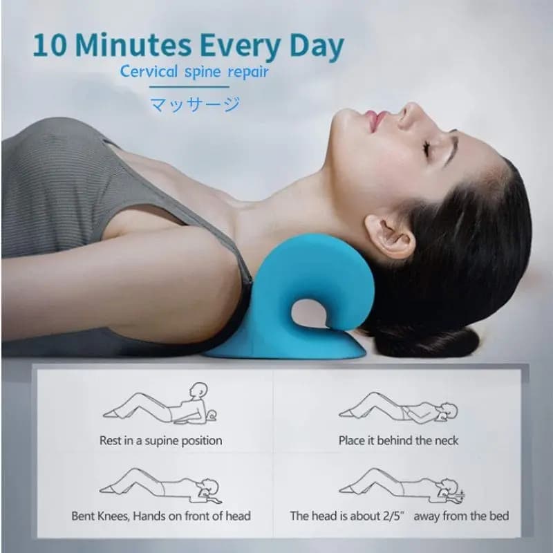 Civière de cou et d'épaule, relaxant, dispositif de Traction chiropratique cervicale, oreiller de Massage pour soulager la douleur, alignement de la colonne cervicale