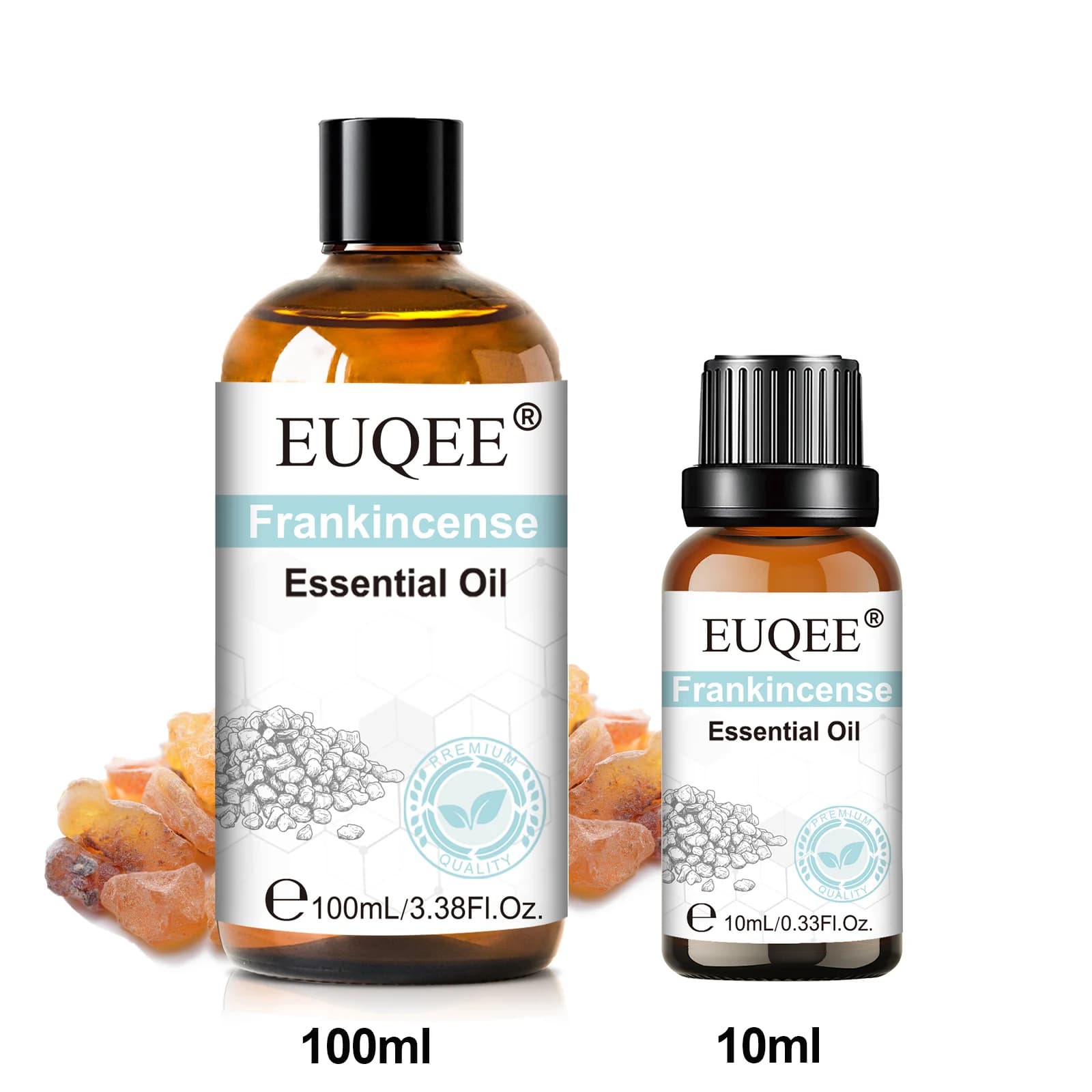 Huile essentielle naturelle de plantes Euqee 10ml 100ml, encens, citronnelle, huile parfumée pour diffuseur et bougie aromatique