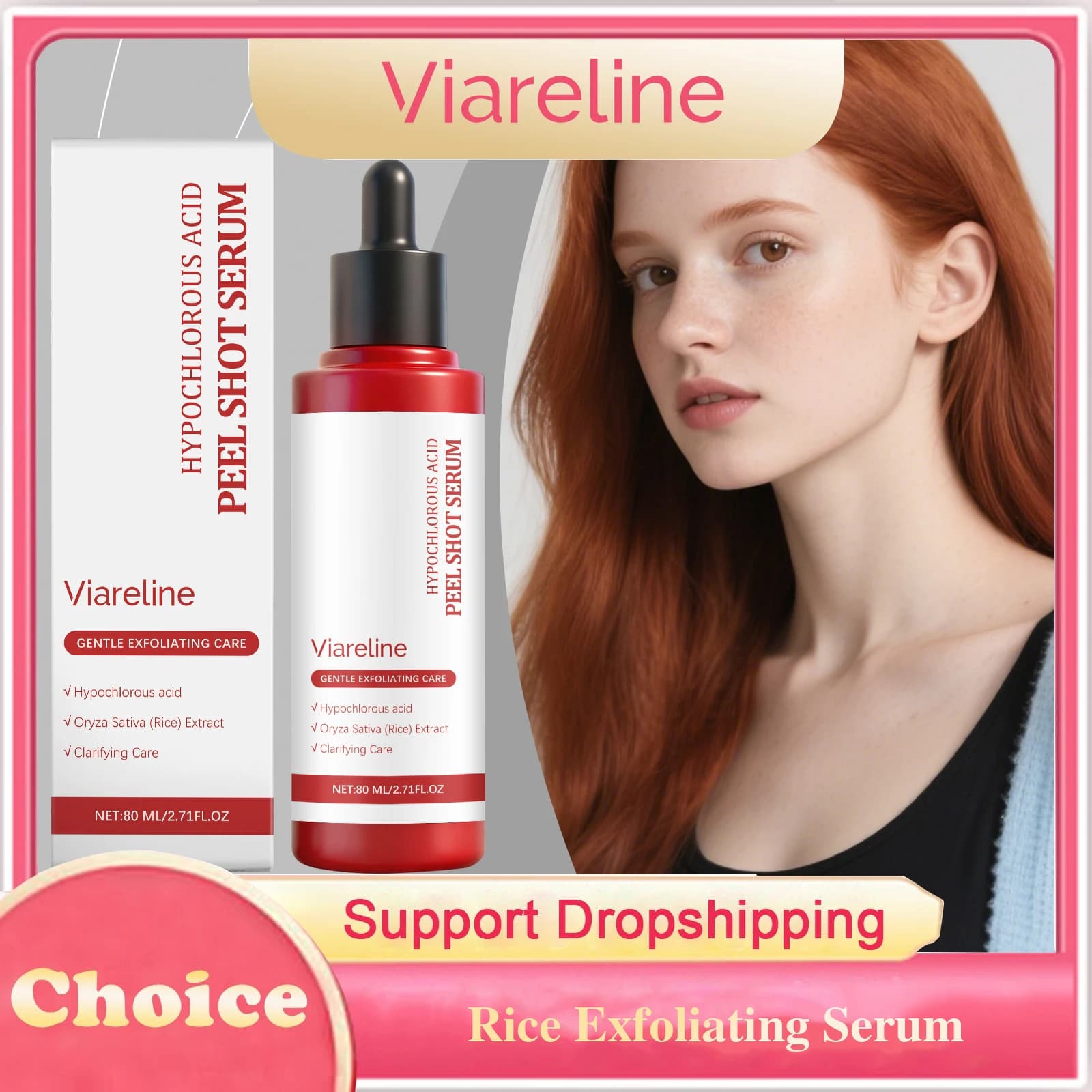 Sérum exfoliant au riz, hydratant, éclaircissant, nettoyage des Pores, dissolvant de peau morte, contrôle du sébum, lissage, Essence de Peeling du visage