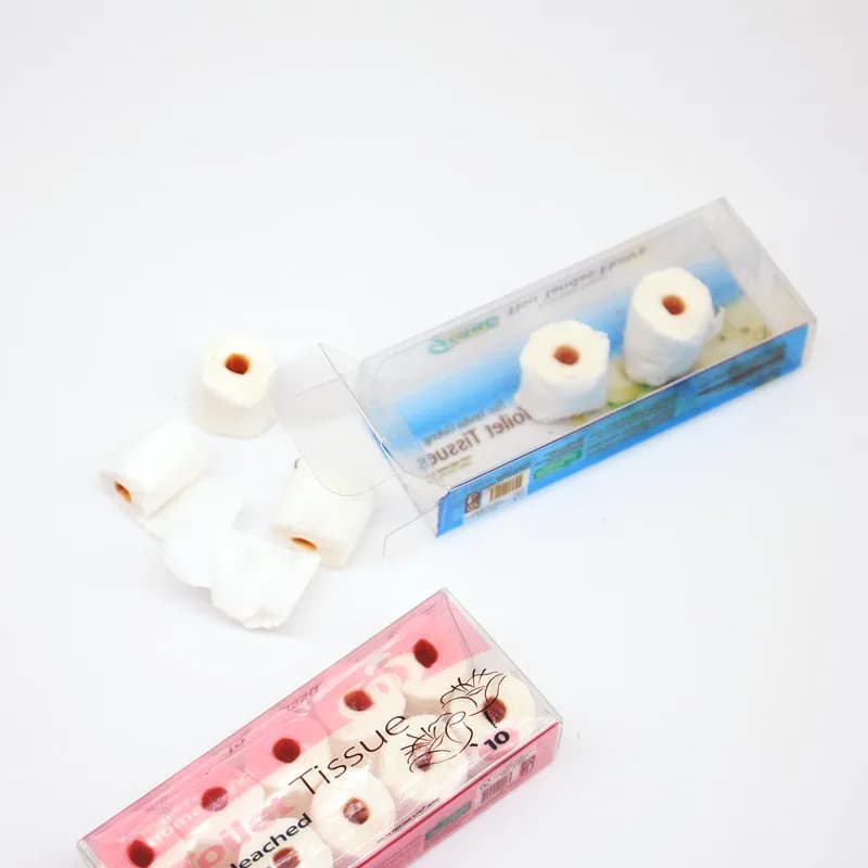 Maison de poupée Mini serviette en papier 1/12 échelle rouleaux miniatures