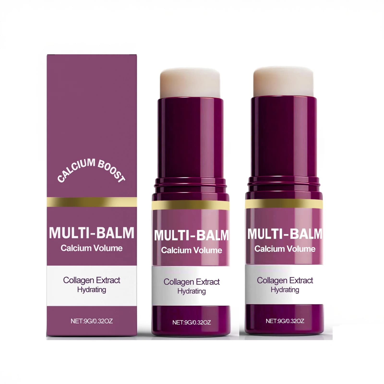 Bâton multi-baume à Volume de Calcium, bâton hydratant au collagène, crème pour le visage, Anti-rides, hydratant pour les yeux, le cou, soins de la peau, 1/2/3 pièces