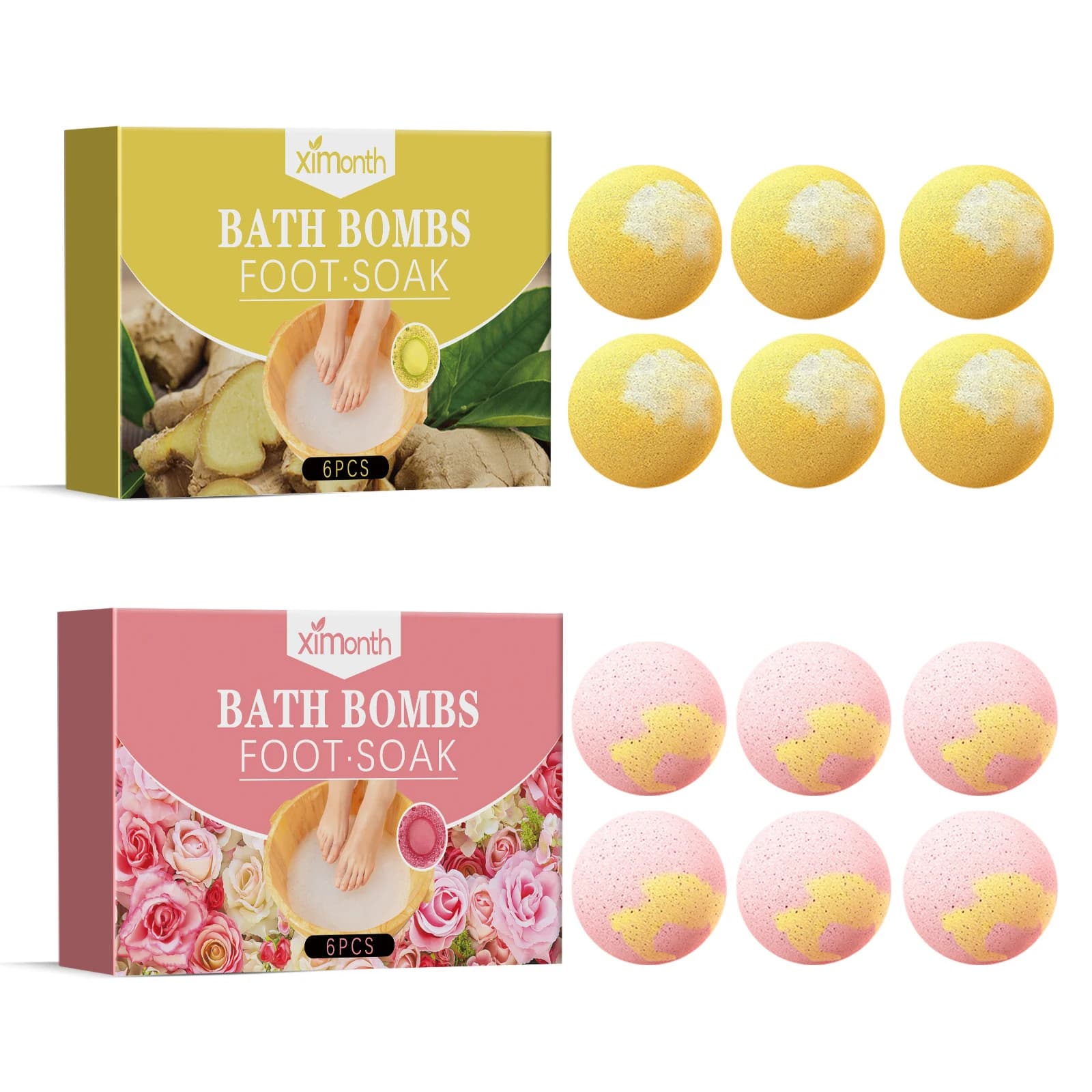 Boule de bain de pieds Rose/gingembre, prévient la sécheresse, les fissures, le pelage du talon, hydratant, réduit les odeurs des pieds, soulage la Fatigue, soins des pieds